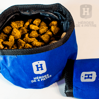 Bol plegable Héroes de 4 patas color azul